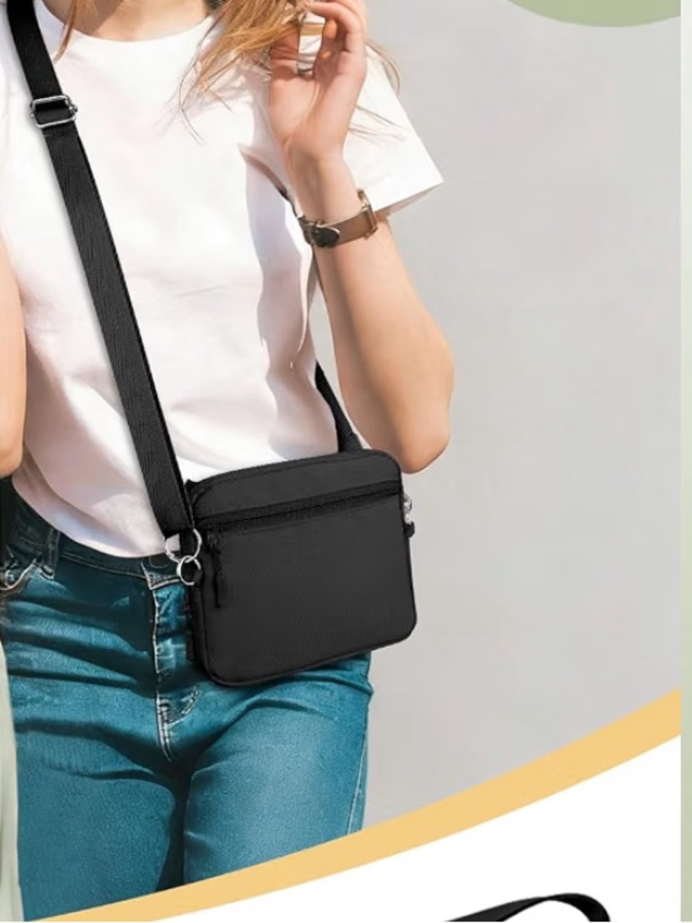Black Crossbody Kendle with Adjustable Strap